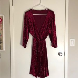Burgundy - Velvet Dress - 3XL - New WO Tags